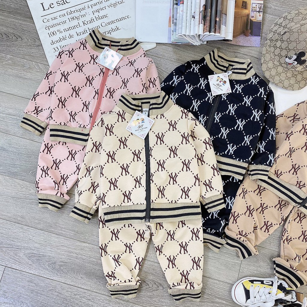 [Hàng Xuất Dư]Bộ Dài Tay Da Cá Xuất Dư NYFREESHIPBộ Da Cá Dáng Thể Thao  Kéo Khóa Dày Dặn Thấm Hút Mồ Hôi Tốt