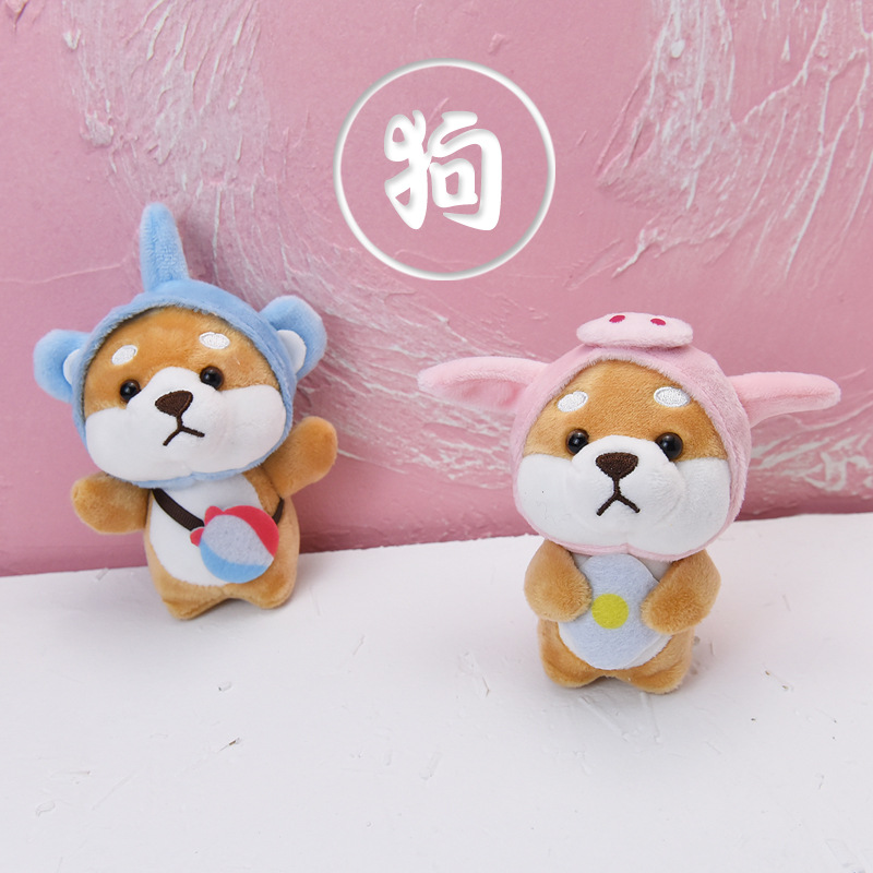 Móc khóa hình cún corgi nhồi bông đáng yêu