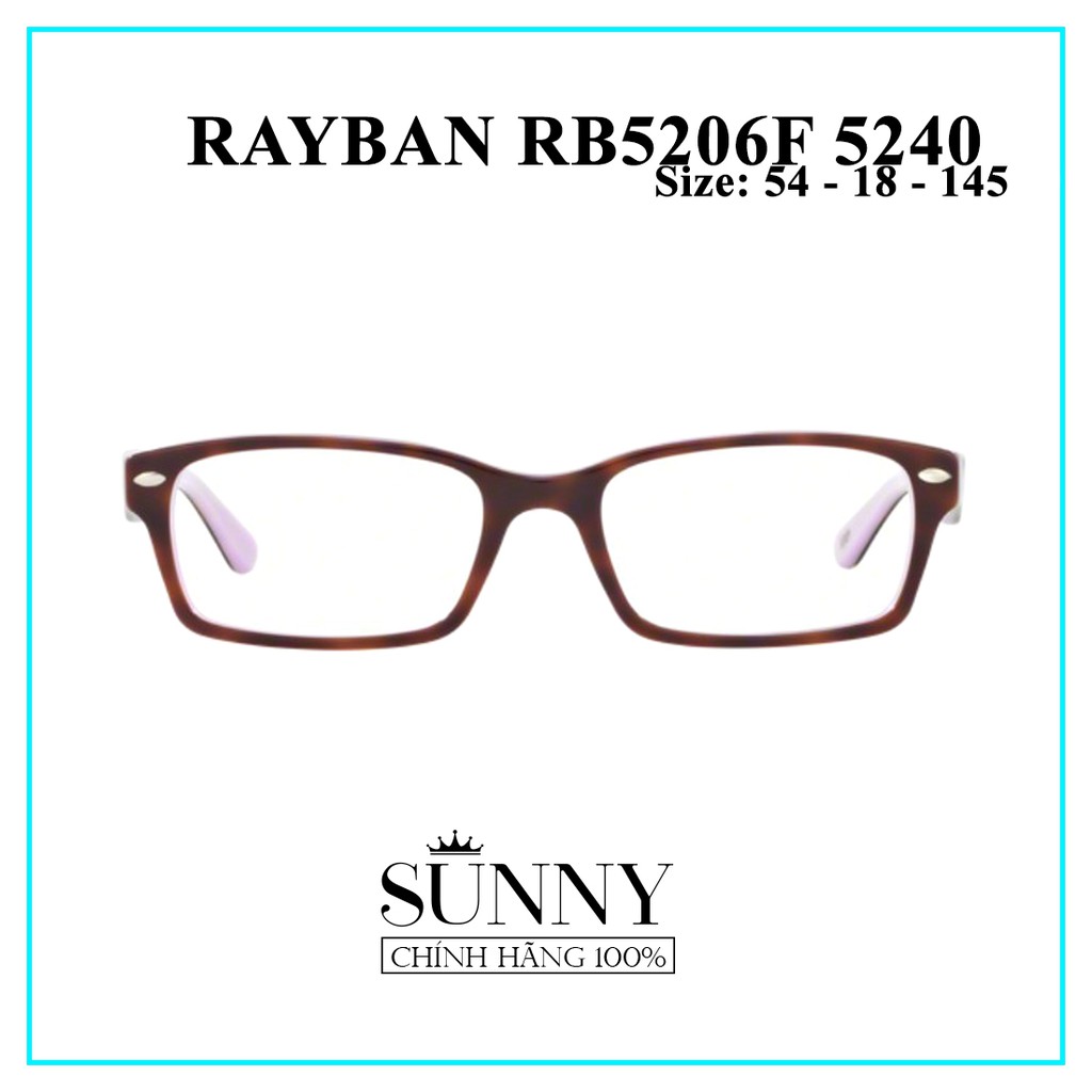 Gọng kính chính hãng Rayban RB5206F-5240 (kèm tem thẻ bảo hành chính hãng, bảo hành toàn quốc, thiết kế dễ đeo