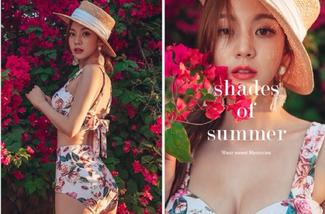 (Có sẵn) set bikini hoa 2 mảnh siêu hot hè 2019