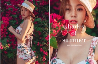 (Có sẵn) set bikini hoa 2 mảnh siêu hot hè 2019