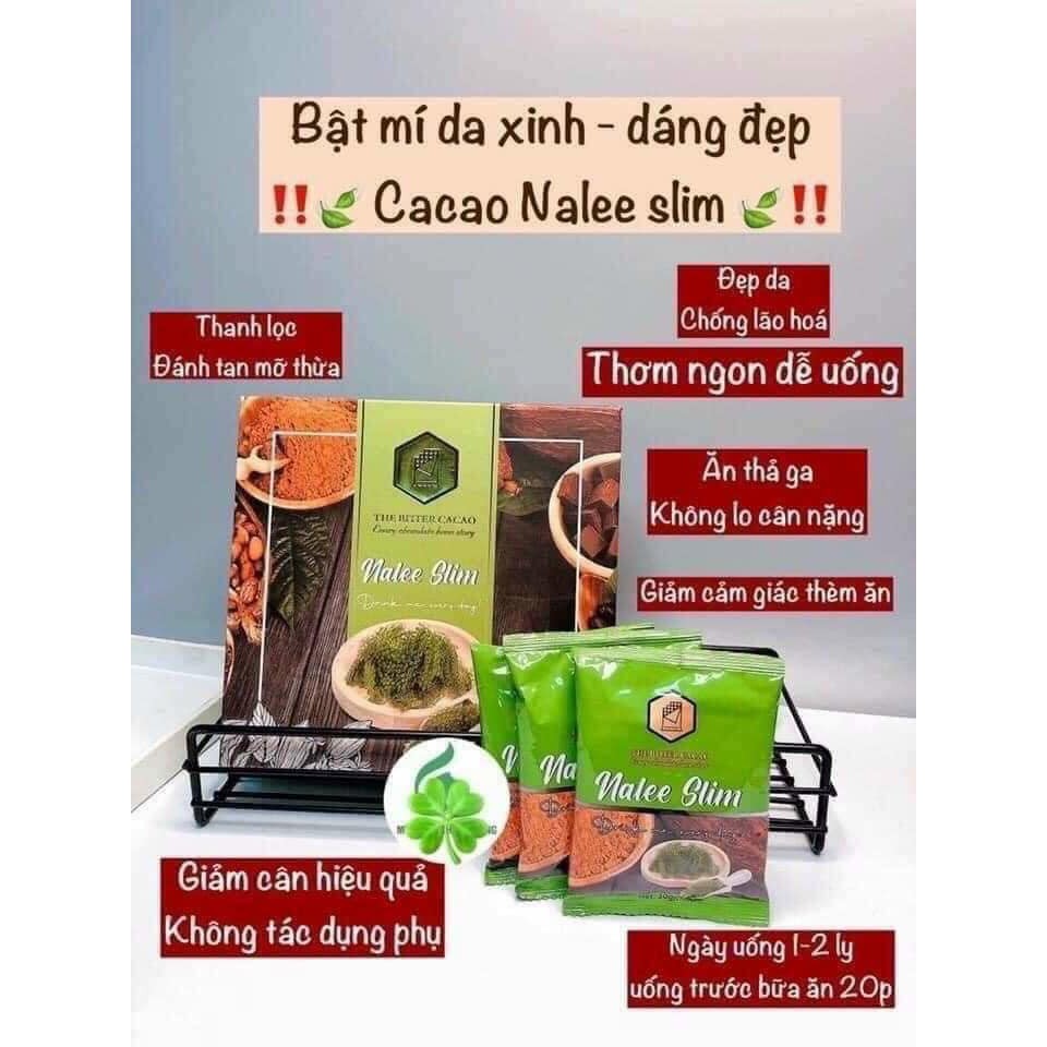 Giá gốc Bột cacao giảm cân NALEE SLIM chuẩn hãng, hộp 20 gói, mẫu mới, date mới nhất