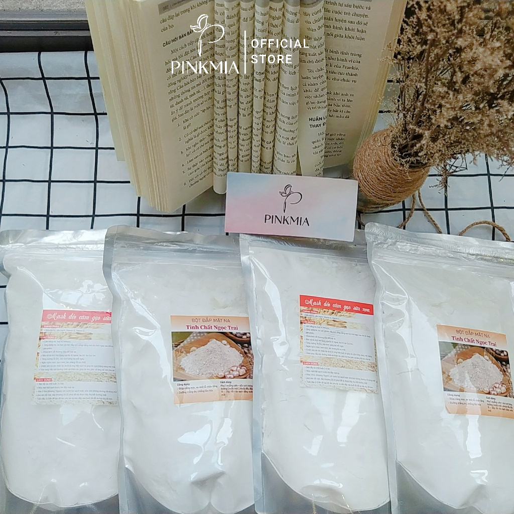 Gói 1000gr Bột Mặt Nạ Ngọc Trai, Mask Cám Gạo, Cấp Ẩm, Giảm Lão Hóa Làm Hồng Tự Nhiên
