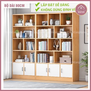 Tủ Sách, Kệ Trang Trí Cực Đẹp, Lắp Ghép Dễ Dàng, Gỗ Chống Ẩm MS_TK03_800