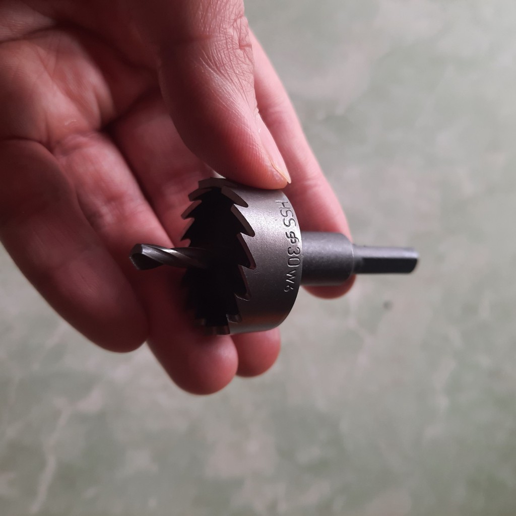 Mũi khoét lỗ tròn thép gió HSS chuyên khoan khoét nhôm, tôn, nhựa từ phi 16mm đến 60mm, đủ số