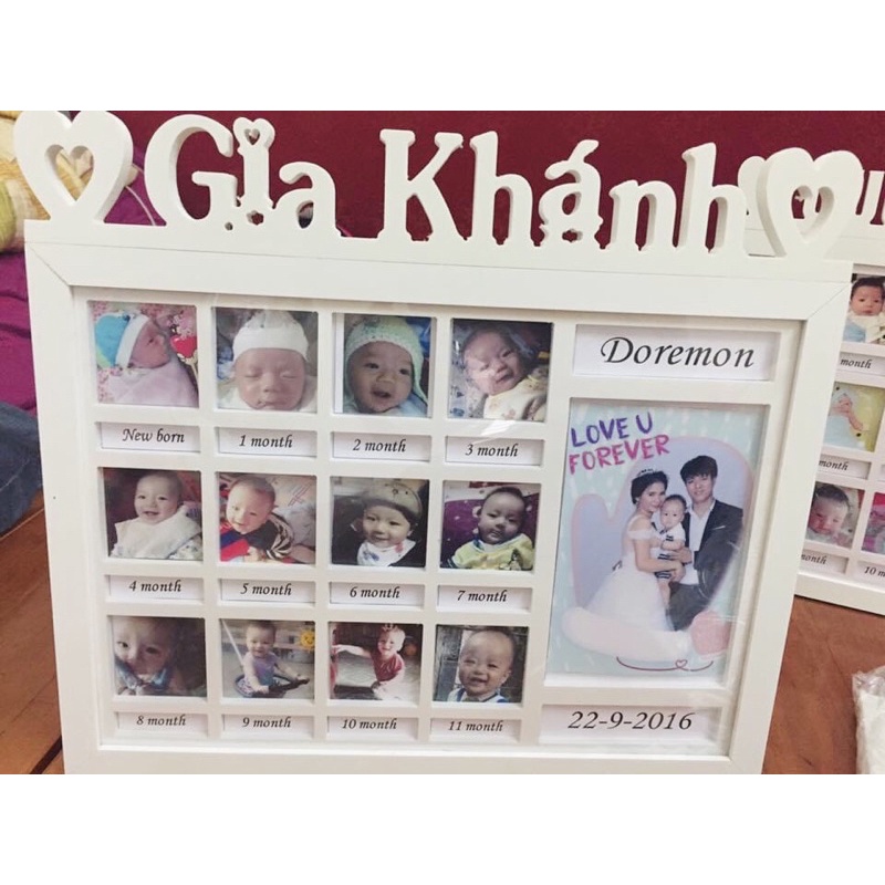 Khung ảnh 12 tháng lưu giữ kỉ niệm cho bé