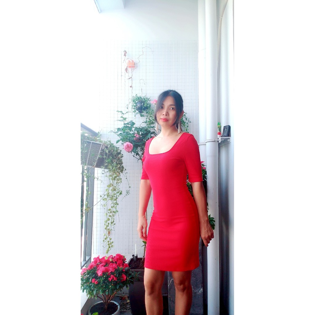 Đầm body ôm sát màu đỏ tuyệt đẹp - Chính hãng Authentic Mỹ