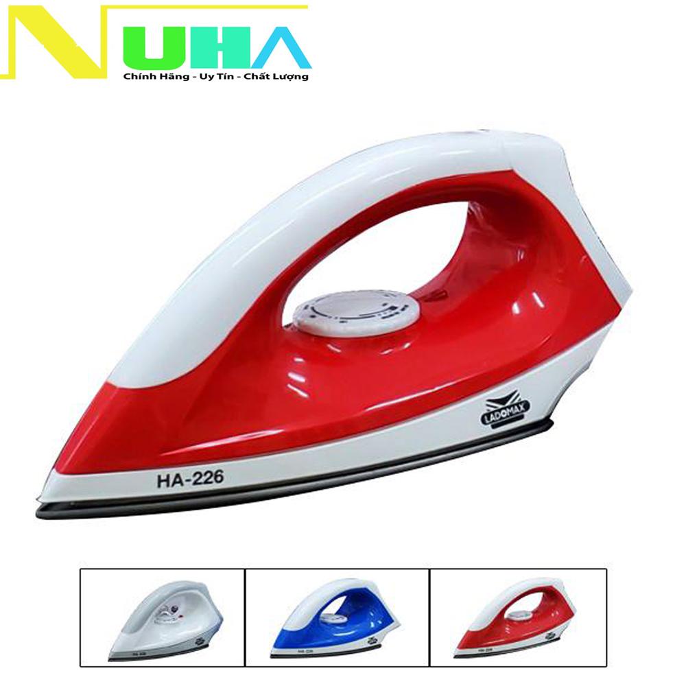 Bàn ủi khô Ladomax HA-226 mặt đế chống dính, tự điều chỉnh duy trì nhiệt ổn định, ủi áo lông, len