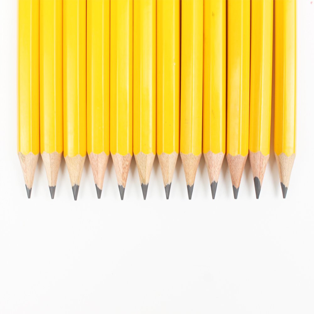 [Set 5 cây] Bút chì thân vàng có tẩy 2B STACOM - PC107