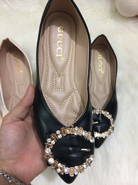 Giày bệt Nữ đính đá chữ C siêu hót