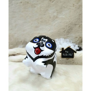 Heo đất Handmade - chó Alaska mặt ngáo