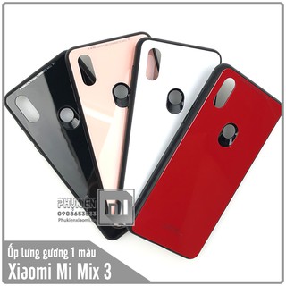 Ốp lưng kính Xiaomi Mi Mix 3 - Mặt kính cứng + viền dẻo
