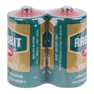 ( Quà Tặng )1 Pin Đại con Thỏ 1,5V R20S Hàng Việt Nam Chính Hãng bền bỉ an toàn dùng cho ban xoay kệ trưng bày sản phẩm0