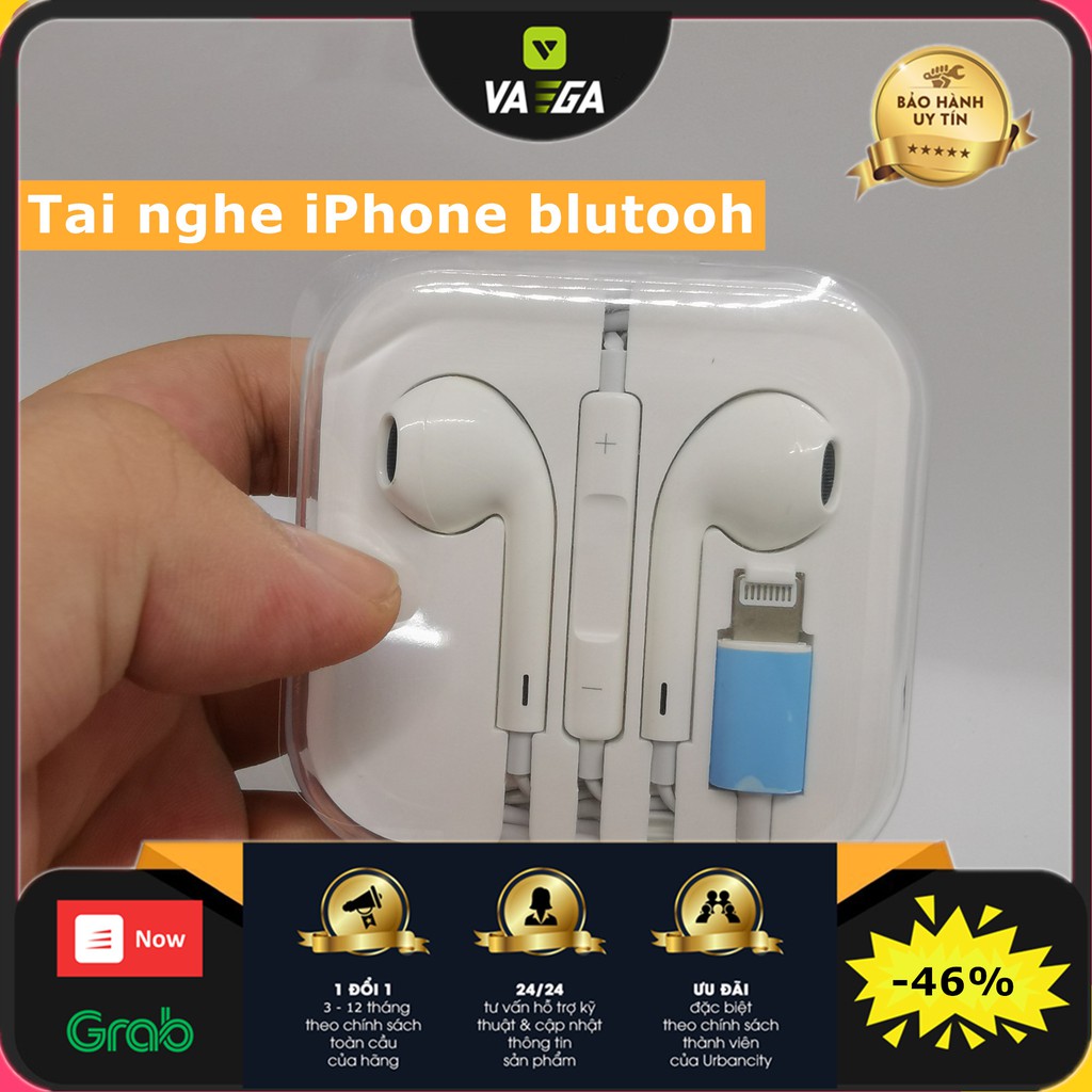 [VAEGA]Tai nghe IP 7/8/X có míc đàm thoại bắt blutooth sử dụng cho iphone bảo hành 12 tháng 1 đổi 1