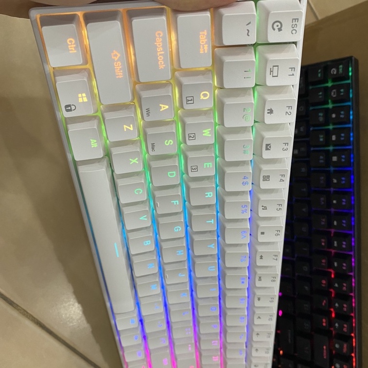 Bàn phím cơ RK ROYAL KLUDGE RK100 RGB kết nối 3 chế độ 2.4G không dây / Bluetooth / có dây RGB, 100 phím cho Win / Mac