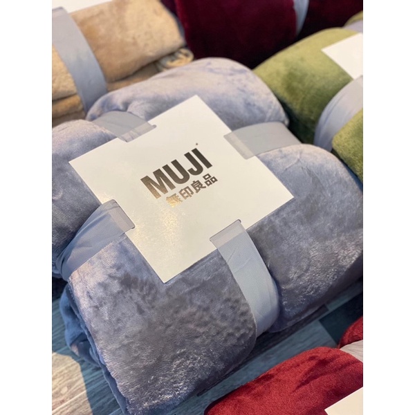 CHĂN LÔNG MUJI NHUNG TUYẾT HÀNG LOẠI 1 NHẬP KHẨU MỚI