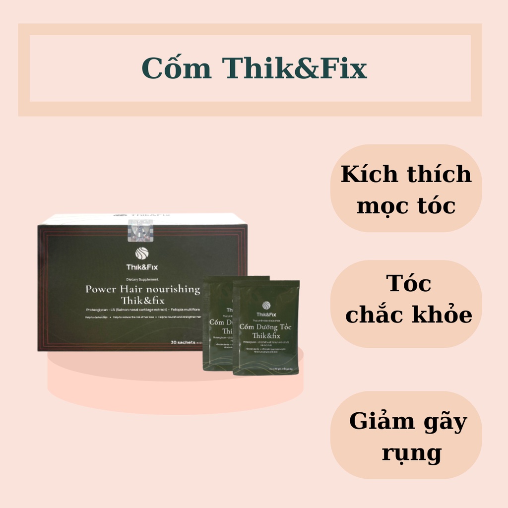 Cốm dưỡng tóc THIK&FIX - Hỗ trợ bổ huyết, hỗ trợ làm đen tóc, hỗ trợ nuôi dưỡng tóc chắc khỏe
