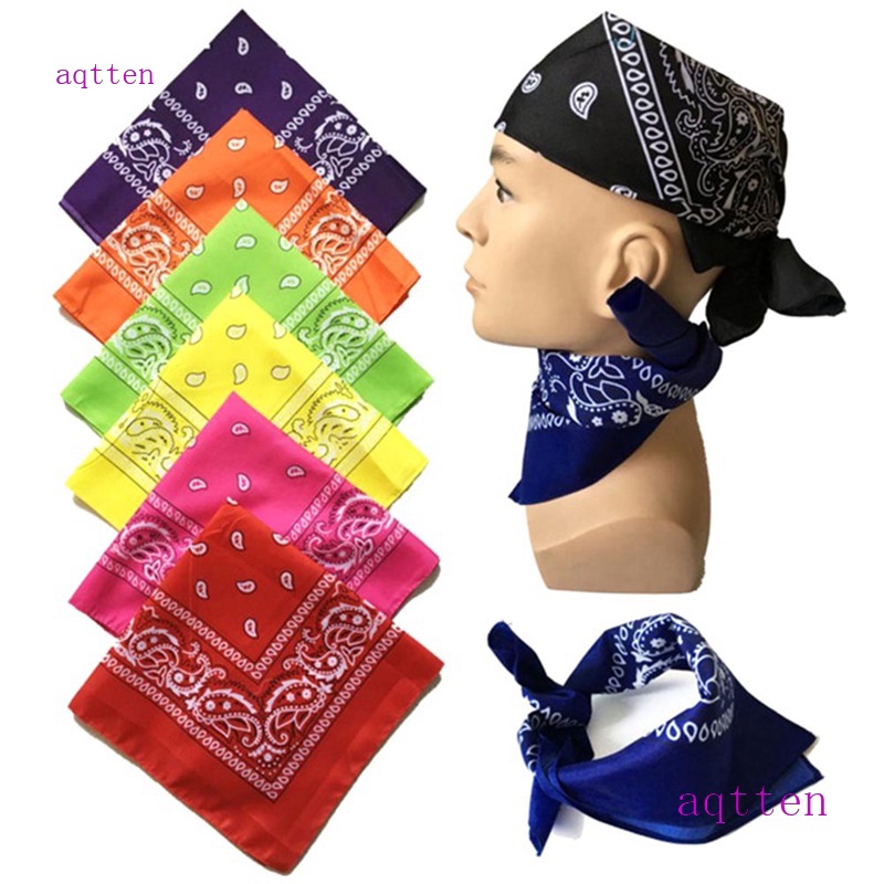 Khăn Vuông Bandana 100% Cotton In Họa Tiết Thời Trang Hip Hop Cổ Điển 55cm*55cm Dành Cho Nam Nữ/Bé Trai/Bé Gái