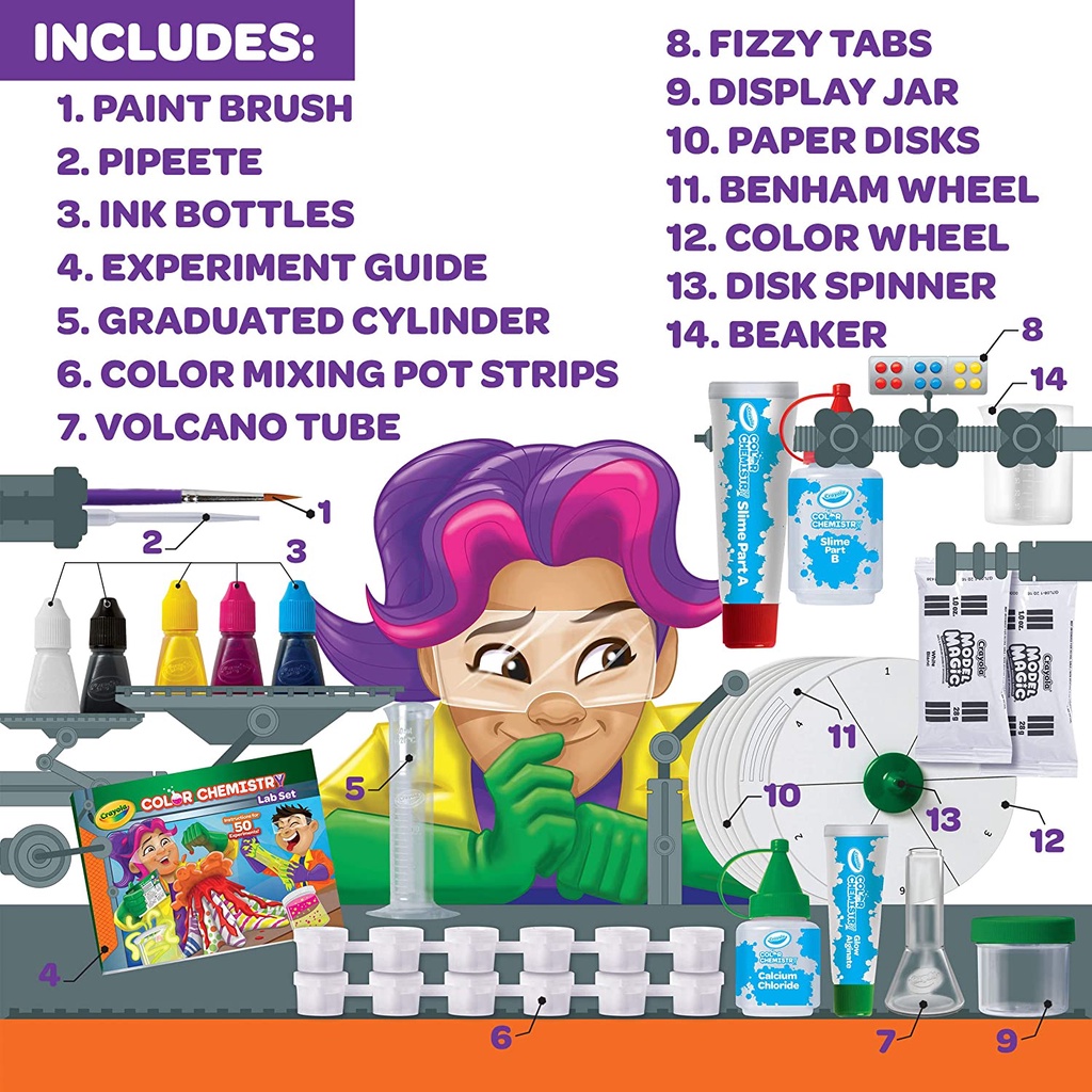 Bộ đồ chơi bé làm nhà khoa học nhí với 50 thí nghiệm đầy sắc màu với bộ Crayola Color Chemistry Lab Set/Artic Lab