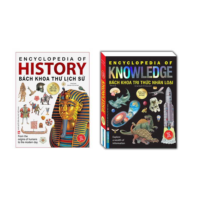 Sách - Combo 2c History Bách khoa thư lịch sử và Bách khoa tri thức nhân loại(bìa mềm)