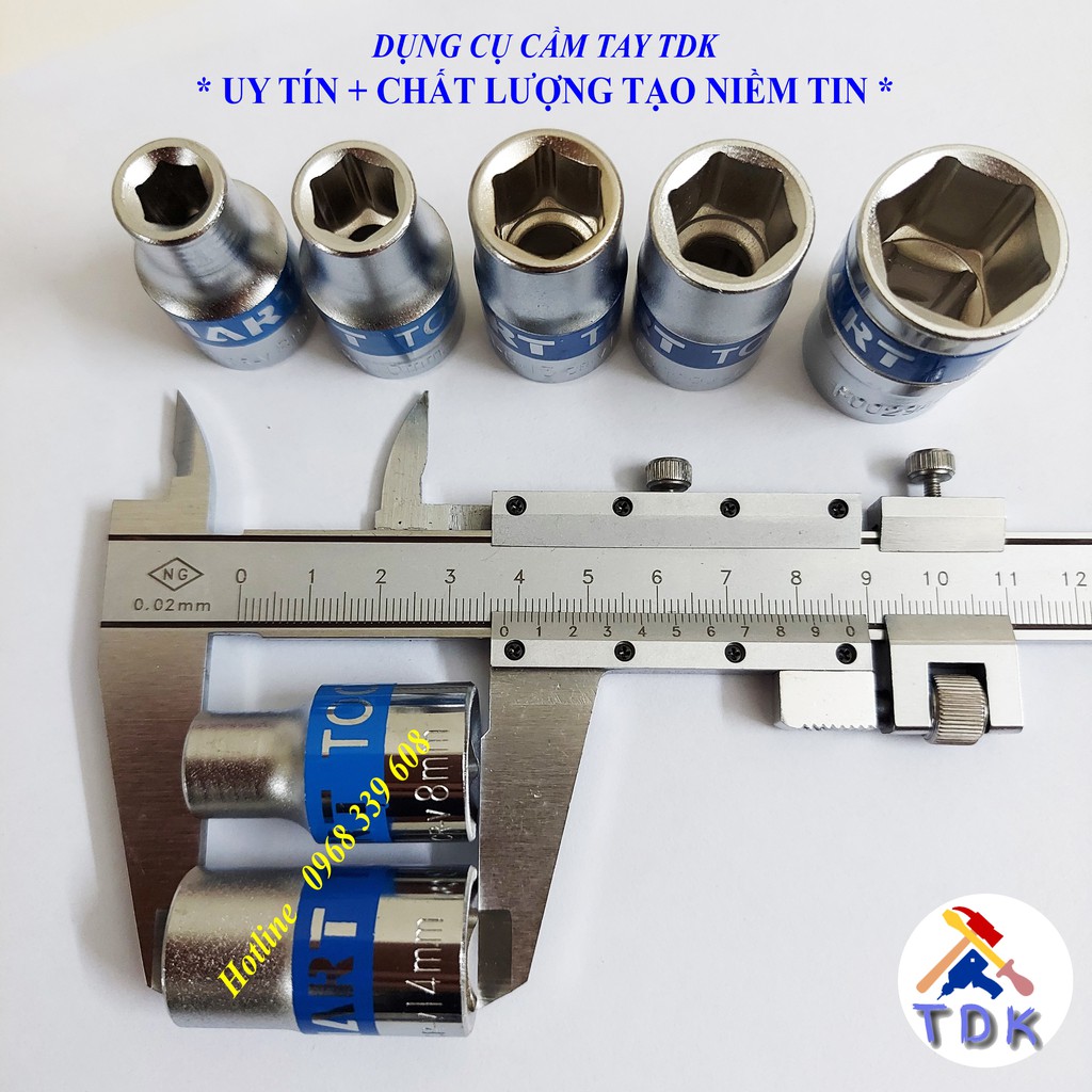 Đầu chụp bulong từ 8 đến 32mm, đầu khẩu 1/2 bằng thép CR-V F0029A