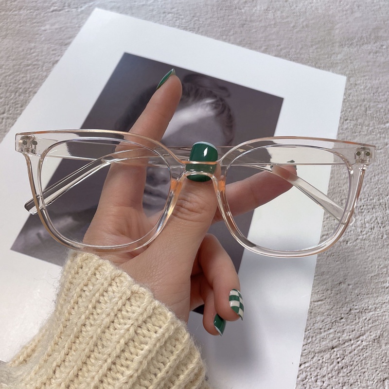 Gọng kính cận nam nữ 2 chấm ngang phong cách hiện đại trẻ trung kính giả cận chống tia UV khói bụi thay được tròng 104