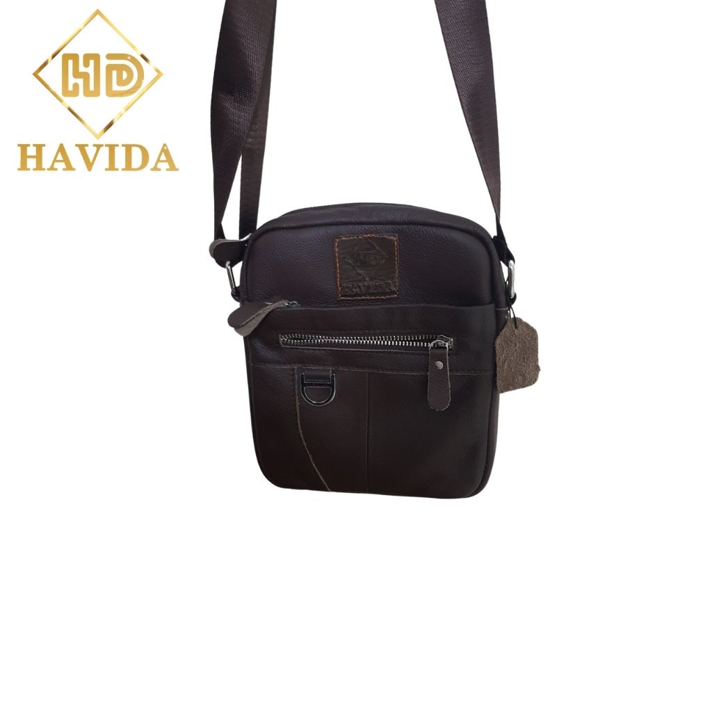 Túi đeo chéo - cặp đeo chéo nam Havi 2 -  Da thật 100% - Chống nước, không bong nổ