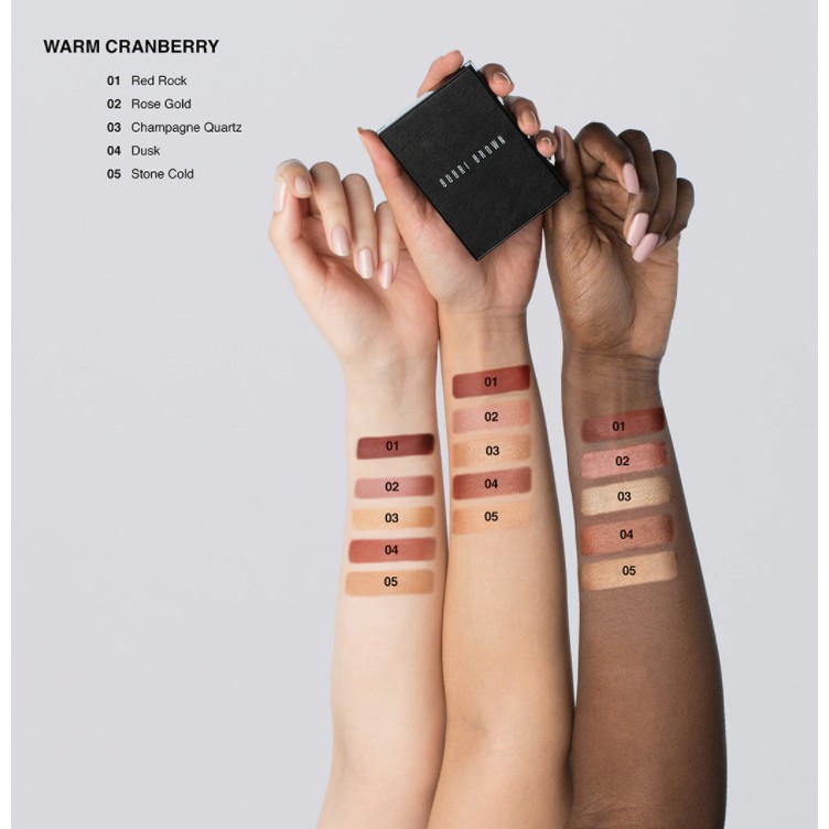 Warm Cranberry: Tông hồng nude, nâu và nhũ| Bảng màu mắt Bobbi Brown The Essential Multicolor Eye Shadow Palette