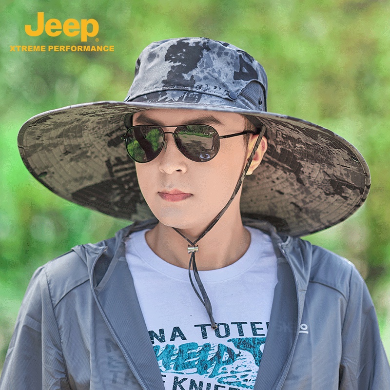 JEEP Mũ Vành Rộng Chống Nắng Thoáng Khí Thời Trang Mùa Hè Cho Nam