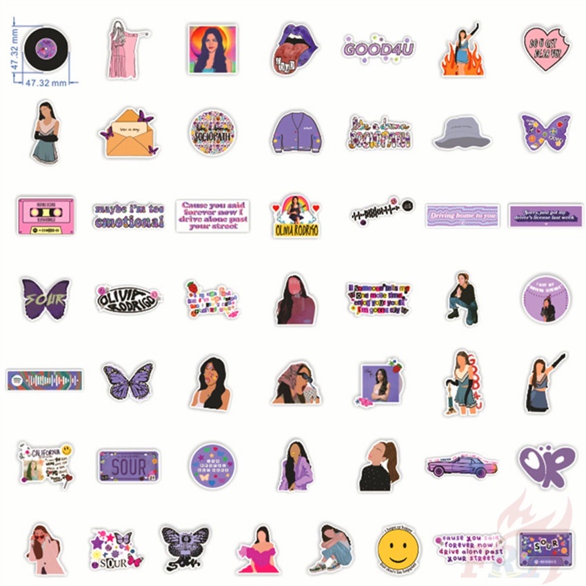 Bộ 100 cái decal dán trang trí hành lý laptop ván trượt hình Album thịnh hành của ca sĩ POP - Taylor Swift và dân gian