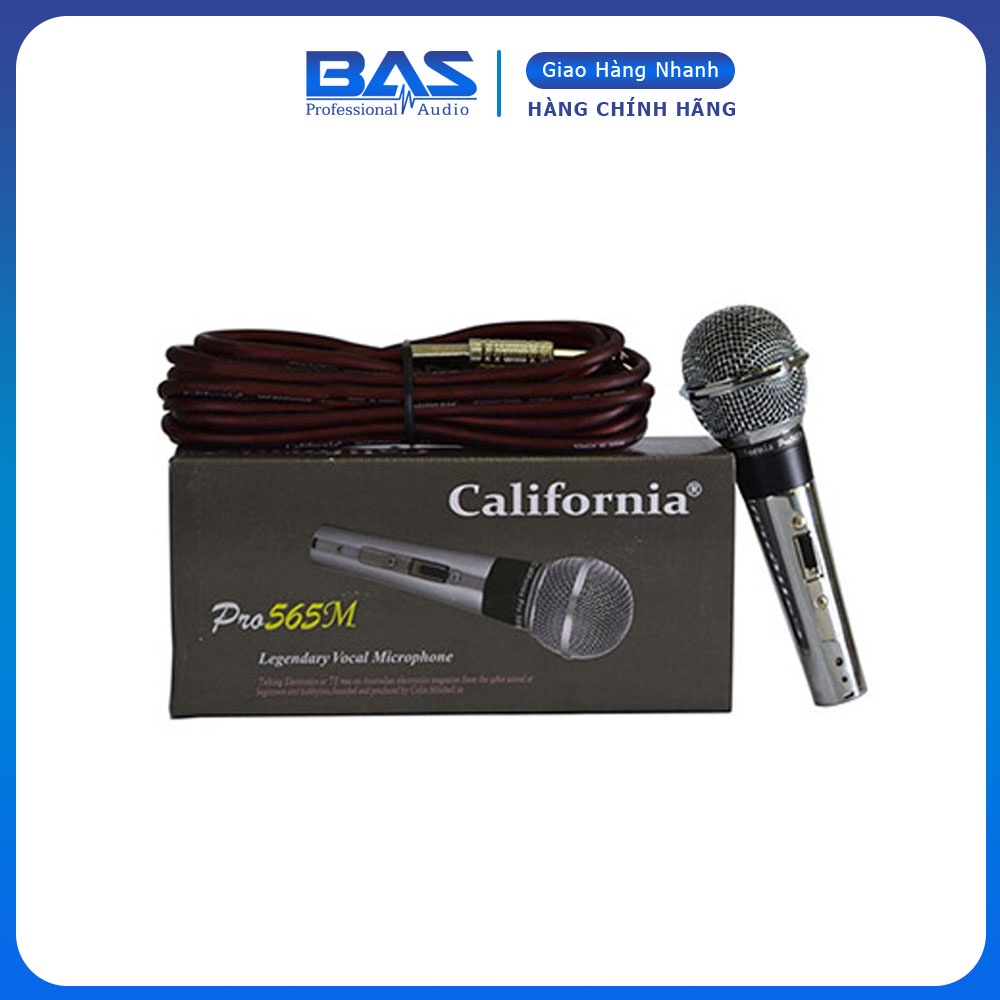 Micro có dây California Pro565M, mic không dây hát karaoke xuất xứ Hàn Quốc
