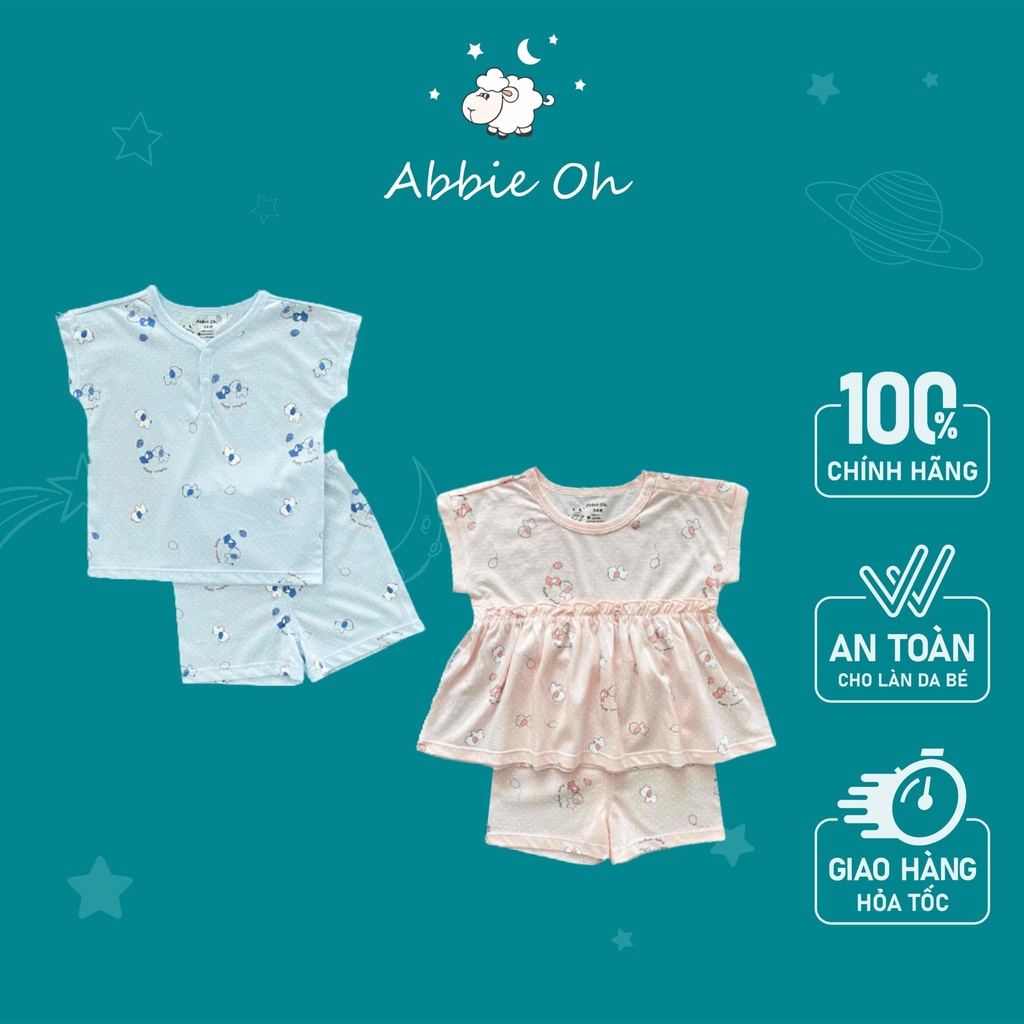 Bộ Quần Áo Cộc Tay Sát Nách In Gấu Cho Bé | 0-3 Tuổi | Abbieoh | BO164 SS20