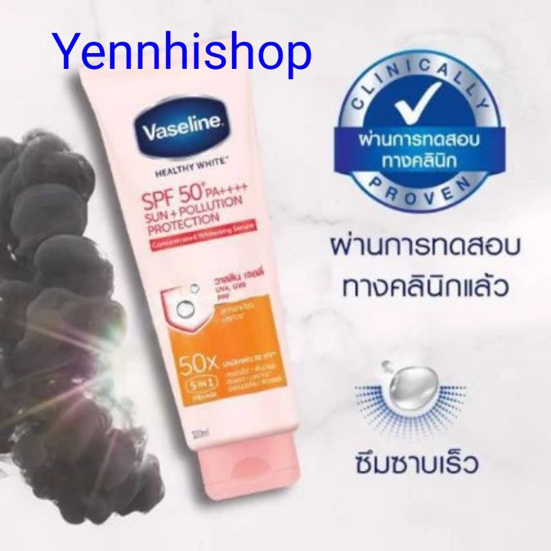 (Chính hãng) Dưỡng thể Vaseline 50x 320mL SPF50+++ Thái lan_Yennhishop