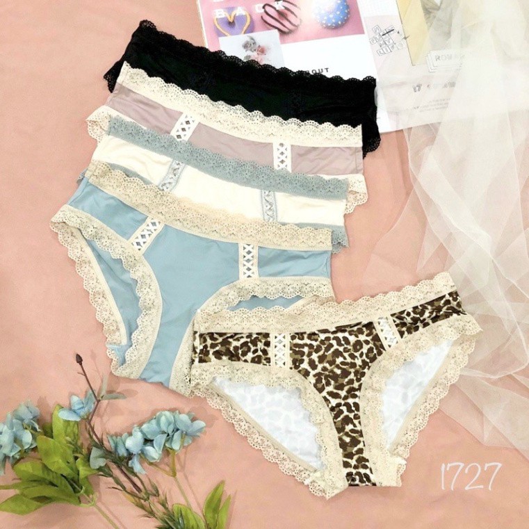 ❤️SHOP UY TÍN❤️ Quần lót phối ren đan dây xinh Q1727