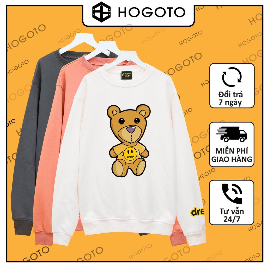 ◇❦Áo Nỉ SWEATER Drew house GẤU Hogoto shop , bông unisex nam nữ