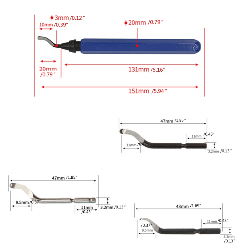 Dụng Cụ Tháo Đầu Mũi Khoan Bằng Thép Nhôm Thông Dụng Cho Loại Kim Loại Debur Dura