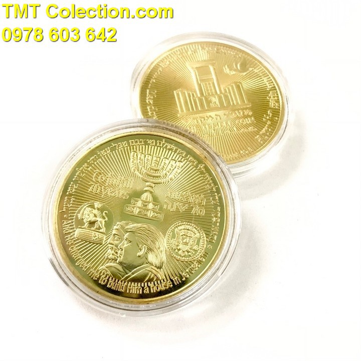 Xu Kỷ Niệm 70 năm của Israel chuộc lỗi Vua Cyrus và Trump, trang trí bàn sách, bàn làm việc -TMT Collection - SP005246