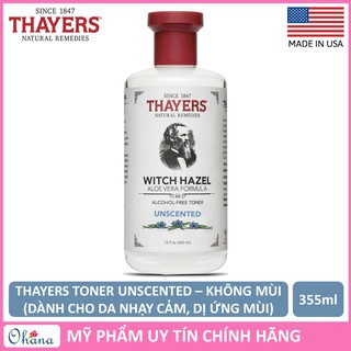Nước Hoa Hồng Không Cồn Thayers Toner Unscented 355ml - Dành cho da nhạy cảm