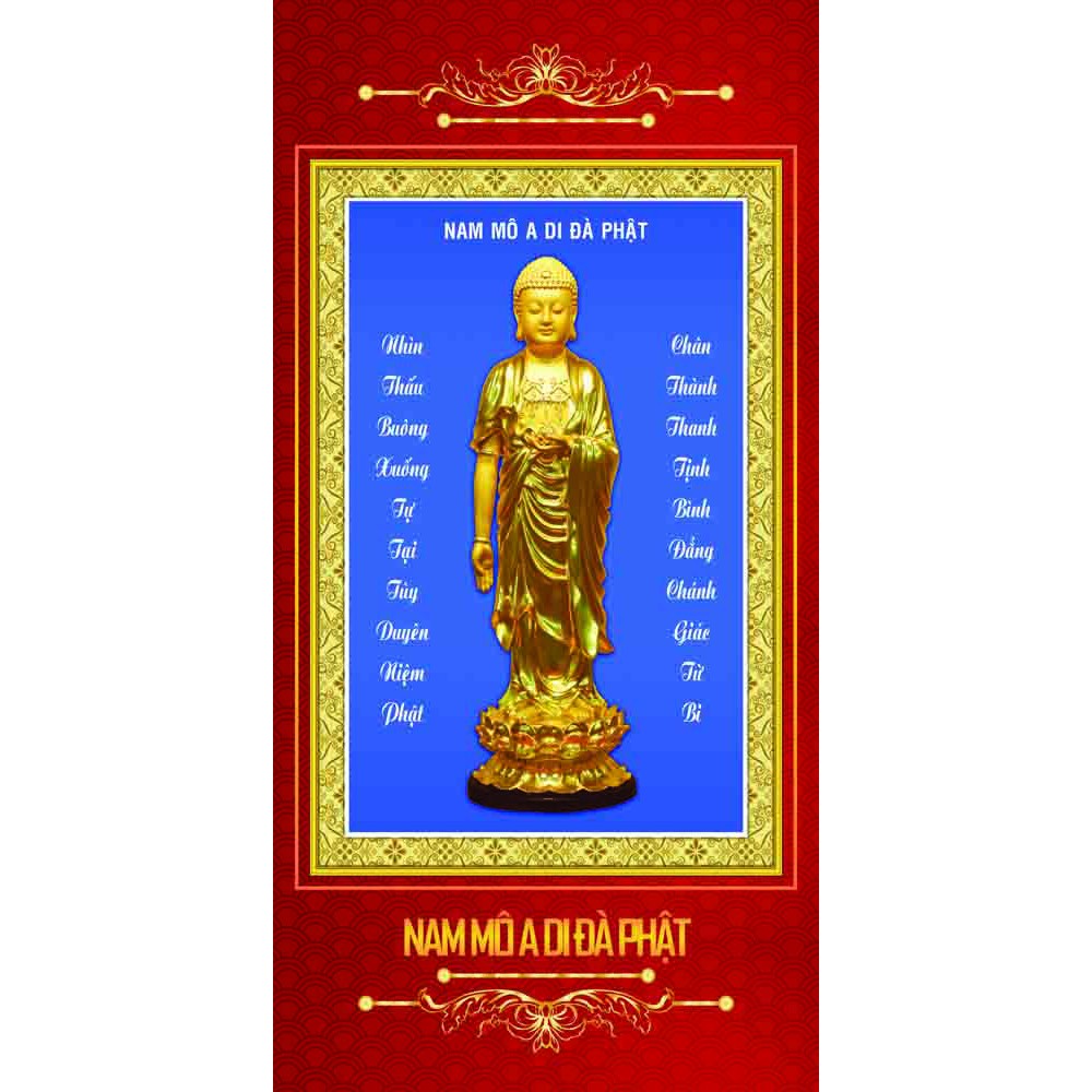 Tranh Phật Kim Sa Phật A Di Đà 40x0cm