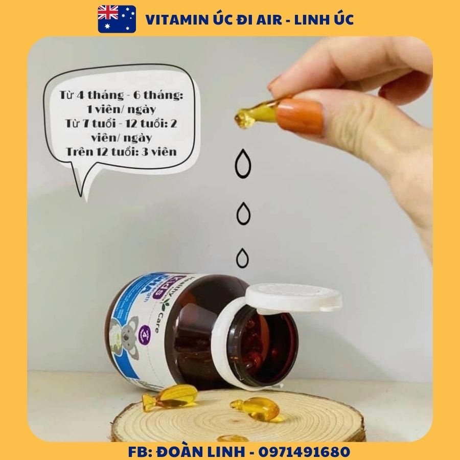 DHA Kids Healthy Care Úc 60 viên, Hàng Chuẩn Úc