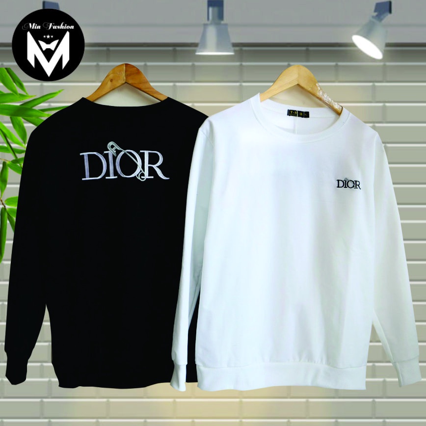( MẪU MỚI) Áo nỉ DIOR dài tay mẫu chuẩn thu đông chất liệu vải cotton thấm hút mồ hôi, vải ôm form chuẩn- CÓ VEDEO