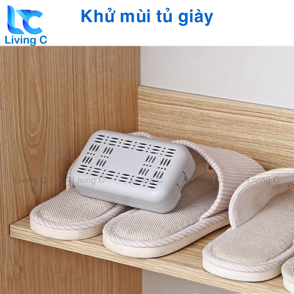 Khử mùi tủ lạnh than hoạt tính Living C, tẩy sạch mùi tủ lạnh , tủ giày , quần áo , ô tô với miếng hút chân không _HM