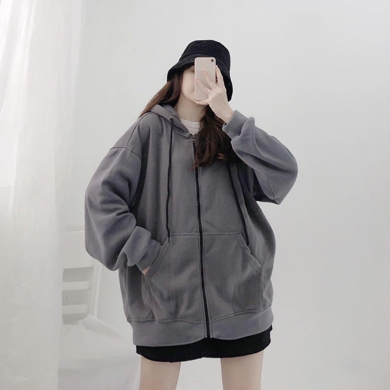 [ảnh thật+video] Áo Hoodie Nữ Form Rộng Mũ 2 Lớp - Áo Khoác Hoodie In Chữ The Noah Oversize