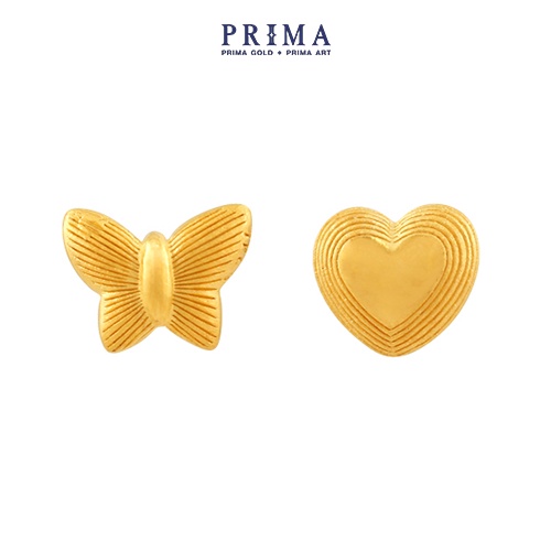 PRIMA Bông Tai Vàng 24K - BST Trái Tim Và Bướm nữ tính - 111E3316
