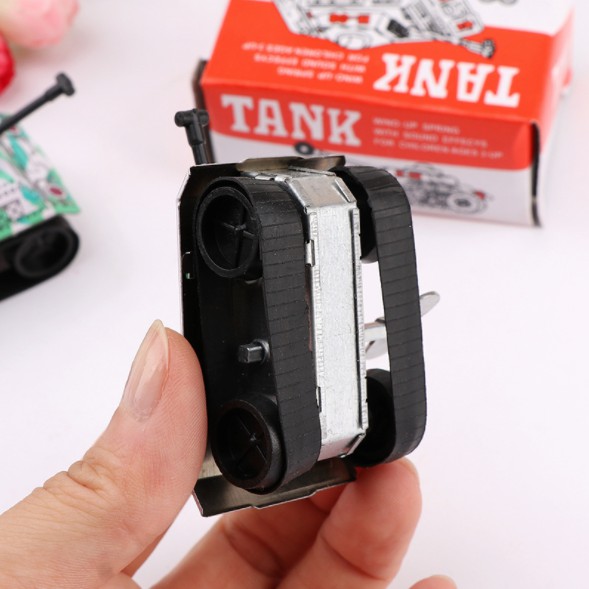 Đồ Chơi Trẻ Em Xe Tăng Dây Cót Bằng Kim Loại Thú Vị Siêu Bền