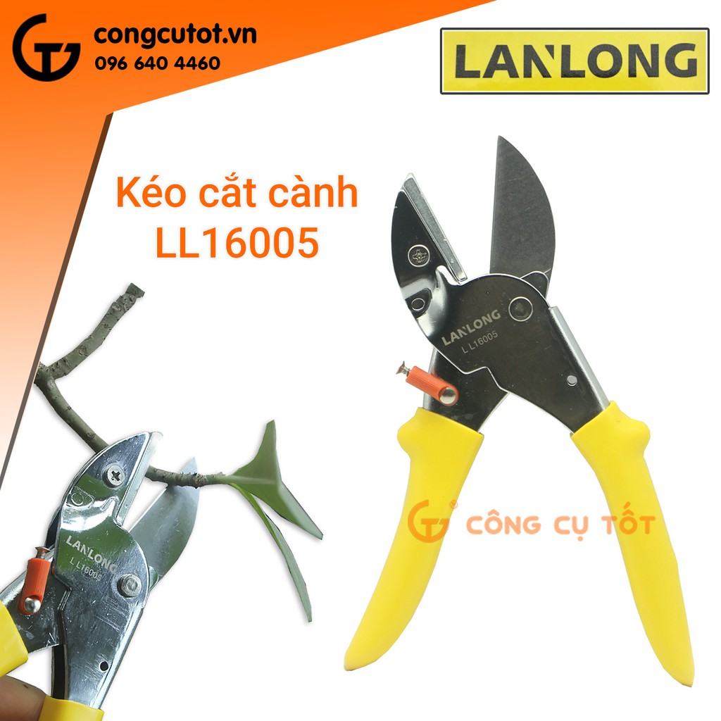 Kéo cắt cành 200mm kiểu lưỡi thái LL16005 C-mart A0052-08