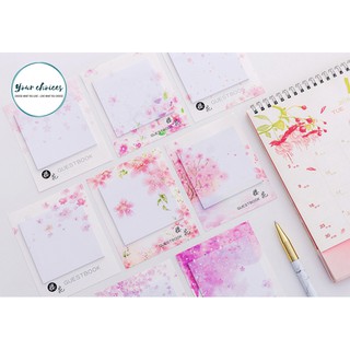 Giấy note hình sakura xinh xắn (stick note, giấy ghi chú)