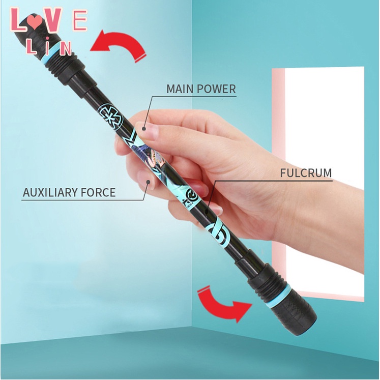 【Lovelin】Bút Xoay Viết Mực Nén Dành Cho Học Sinh Mới Bắt Đầu