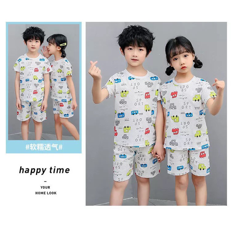 Bộ Cotton Thông Hơi Form to rộng thoải mái cho bé trai và gái nhiều hình size 90-150