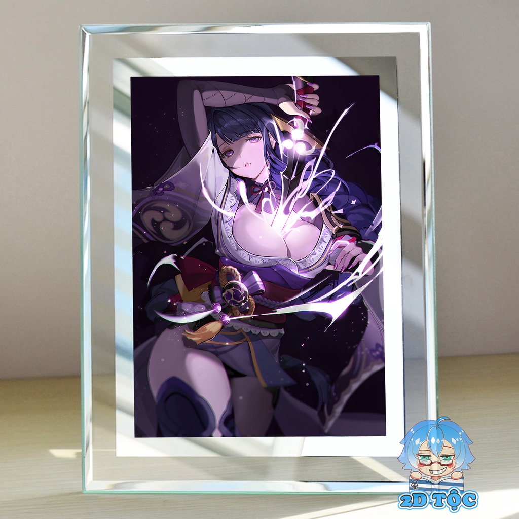 Khung ảnh kính Raiden Shogun (3) Game Genshin Impact  by 2D Tộc Shop